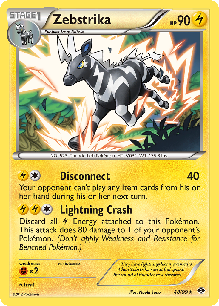 Zebstrika – Next Destinies 48/99 Pokémon card