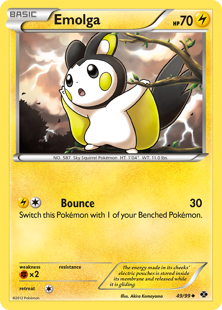 Emolga – Next Destinies 49/99 Pokémon card