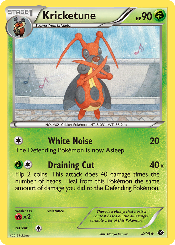 Kricketune – Next Destinies 4/99 Pokémon card