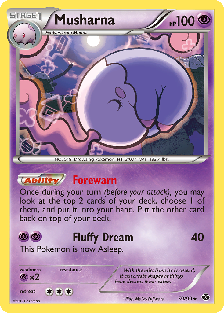 Musharna – Next Destinies 59/99 Pokémon card