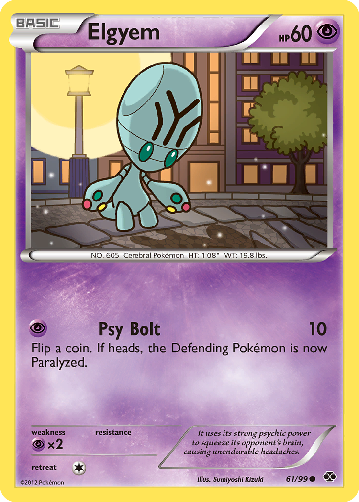 Elgyem – Next Destinies 61/99 Pokémon card