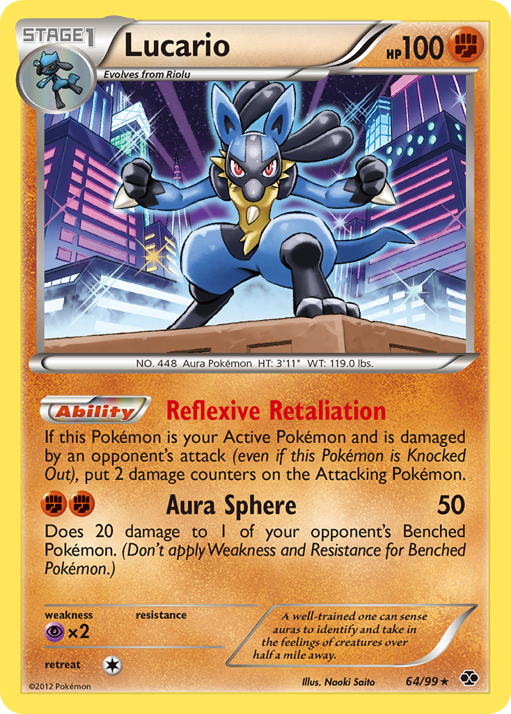 Lucario – Next Destinies 64/99 Pokémon card