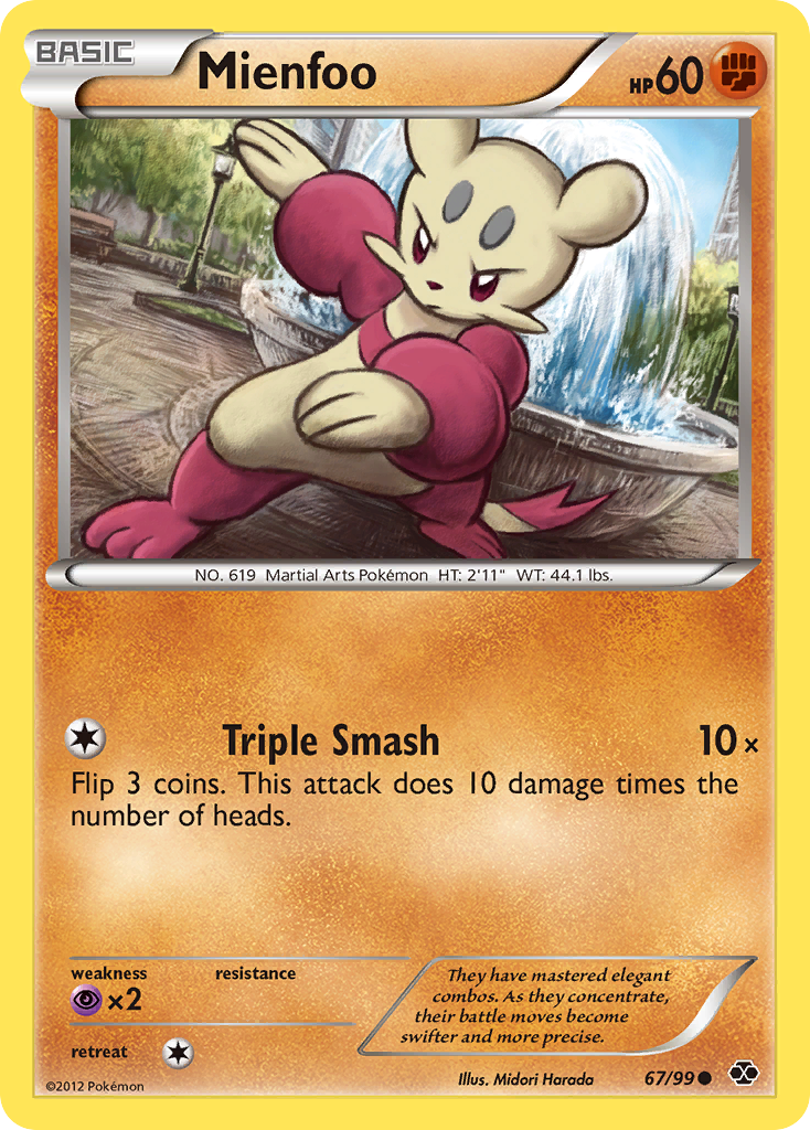 Mienfoo – Next Destinies 67/99 Pokémon card