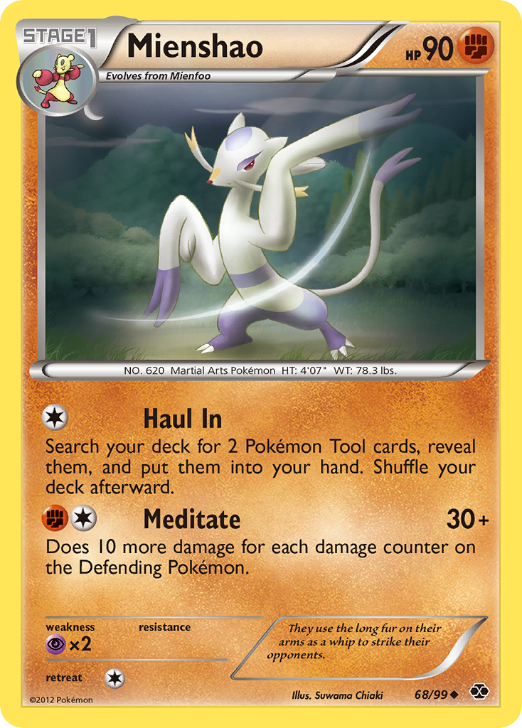 Mienshao – Next Destinies 68/99 Pokémon card