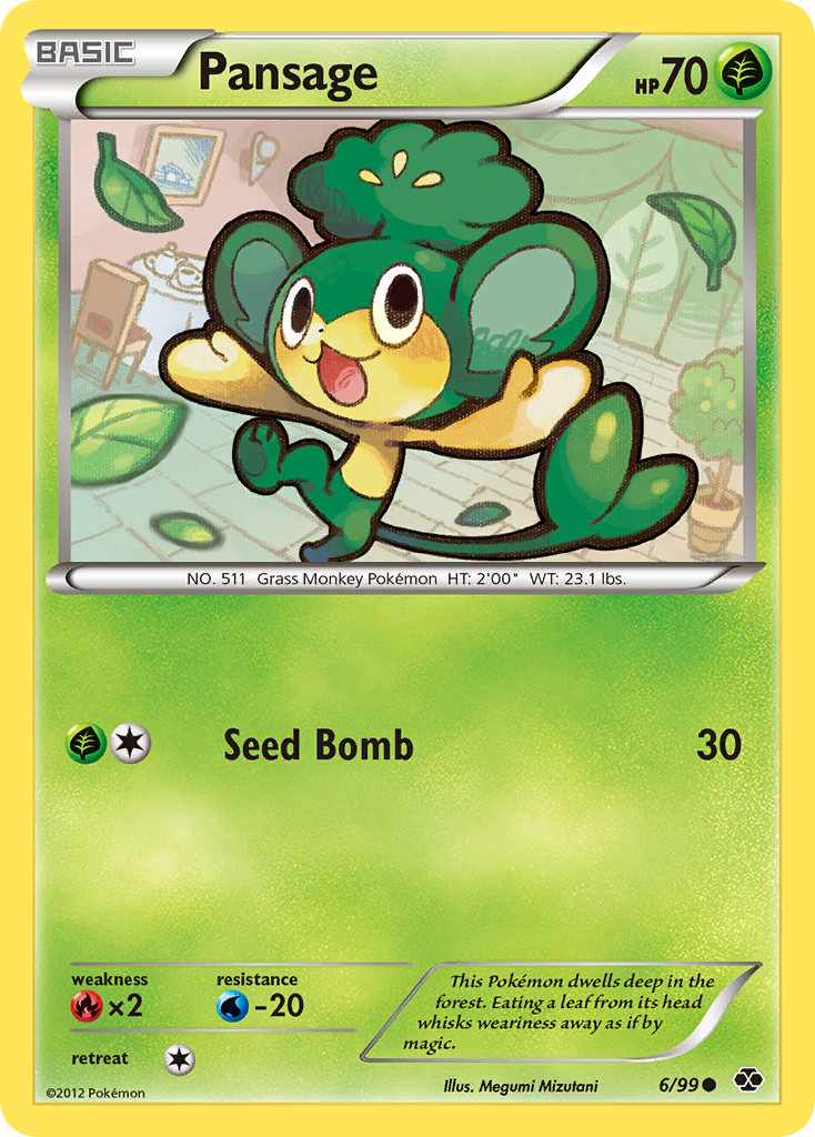 Pansage – Next Destinies 6/99 Pokémon card