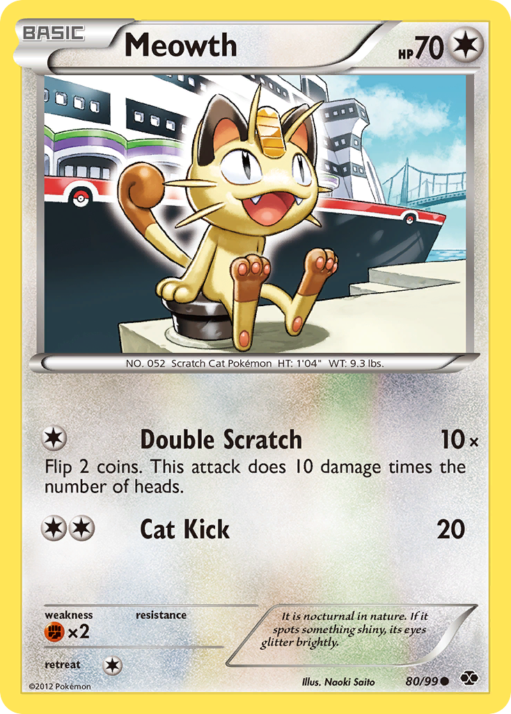 Meowth – Next Destinies 80/99 Pokémon card