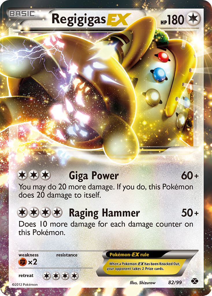 Regigigas-EX – Next Destinies 82/99 Pokémon card
