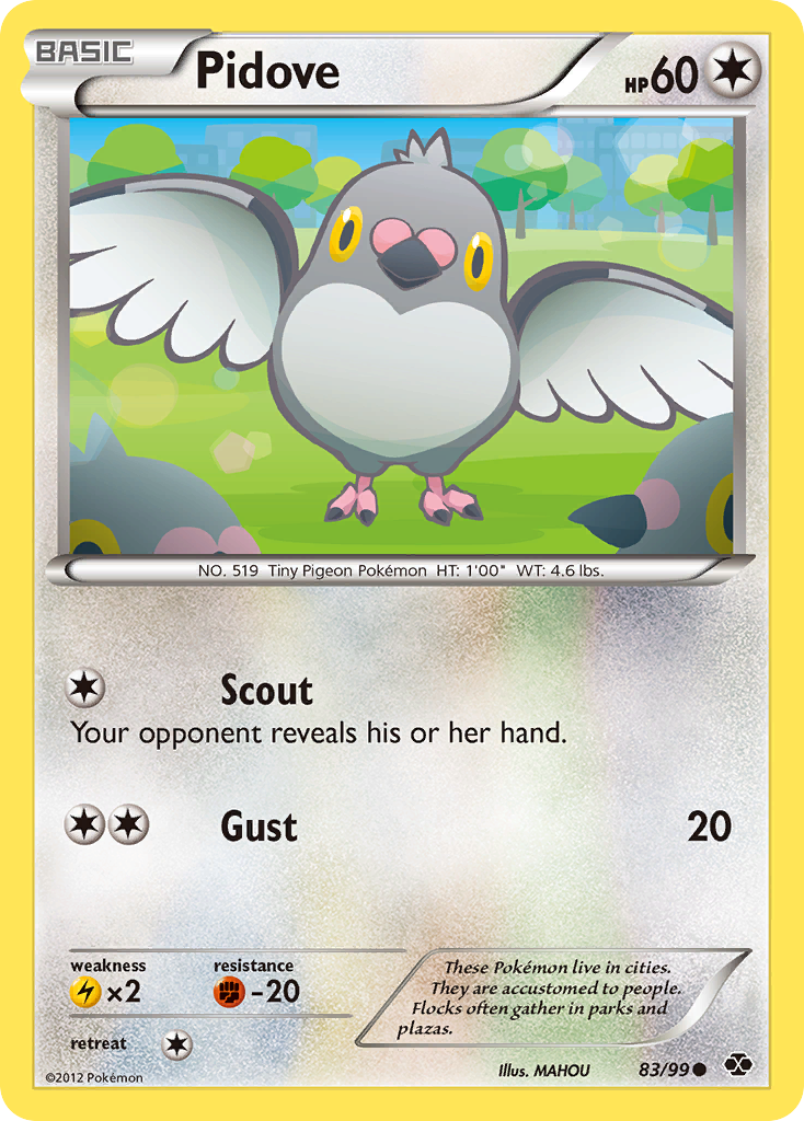 Pidove – Next Destinies 83/99 Pokémon card