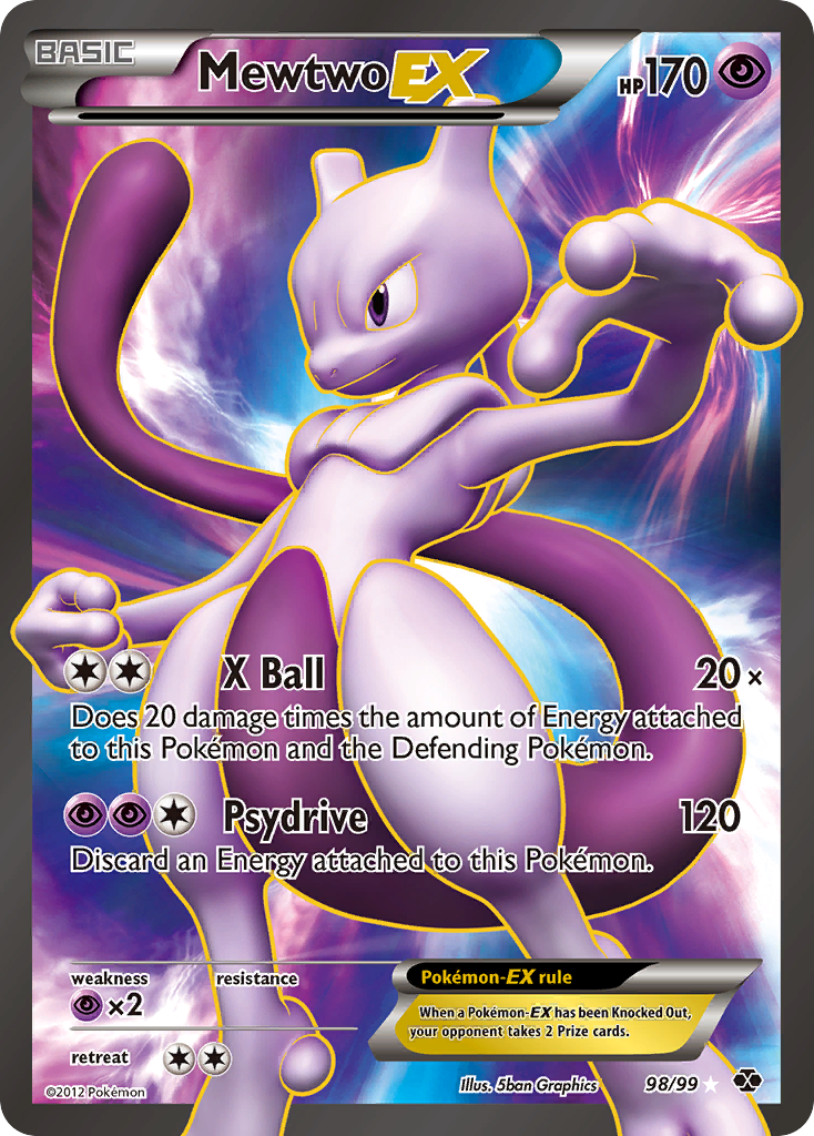 Mewtwo-EX – Next Destinies 98/99 Pokémon card