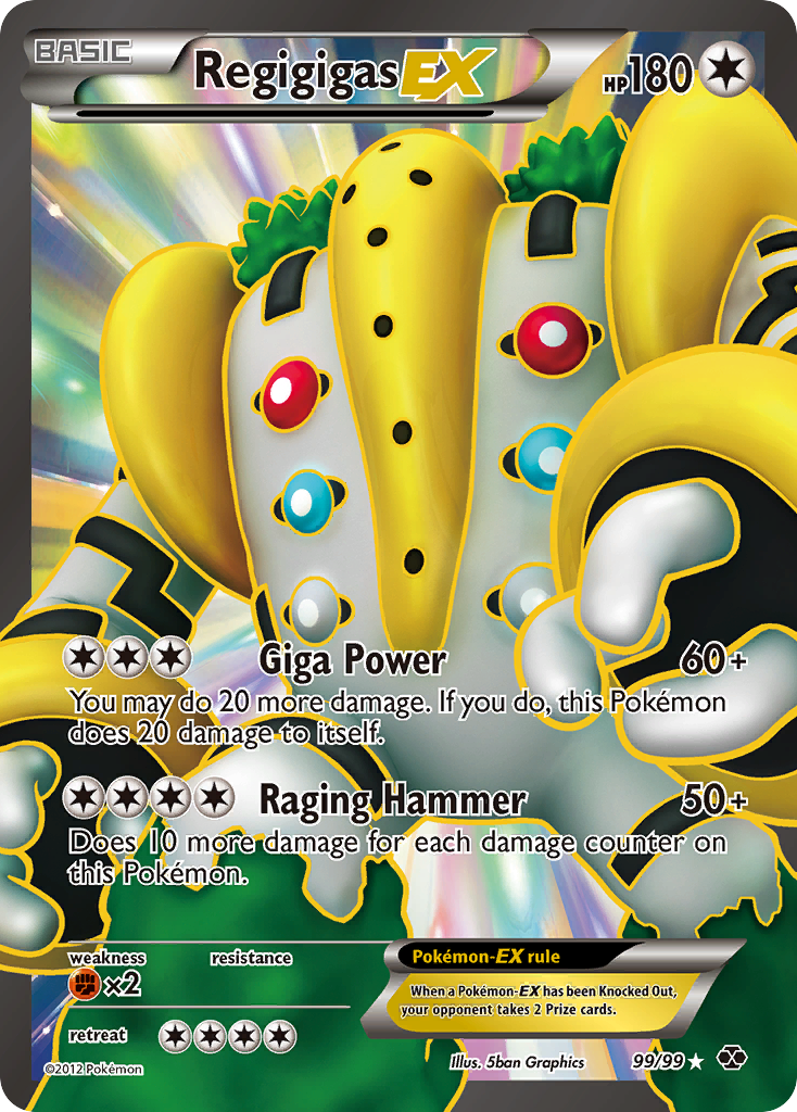 Regigigas-EX – Next Destinies 99/99 Pokémon card
