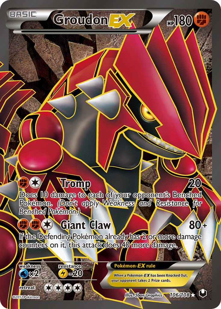 Groudon-EX – Dark Explorers 106/108 Pokémon card