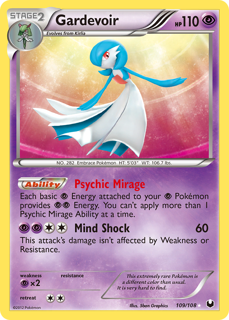Gardevoir – Dark Explorers 109/108 Pokémon card