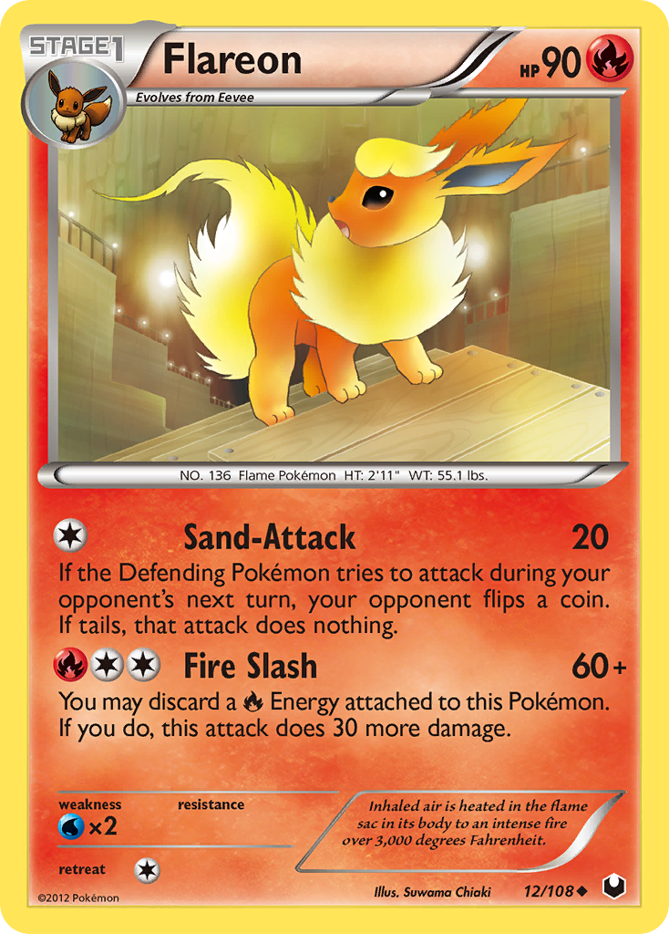 Flareon – Dark Explorers 12/108 Pokémon card