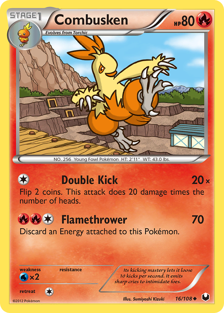 Combusken – Dark Explorers 16/108 Pokémon card
