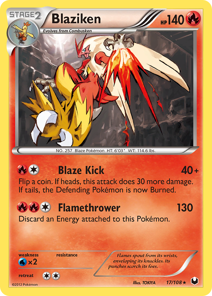 Blaziken – Dark Explorers 17/108 Pokémon card