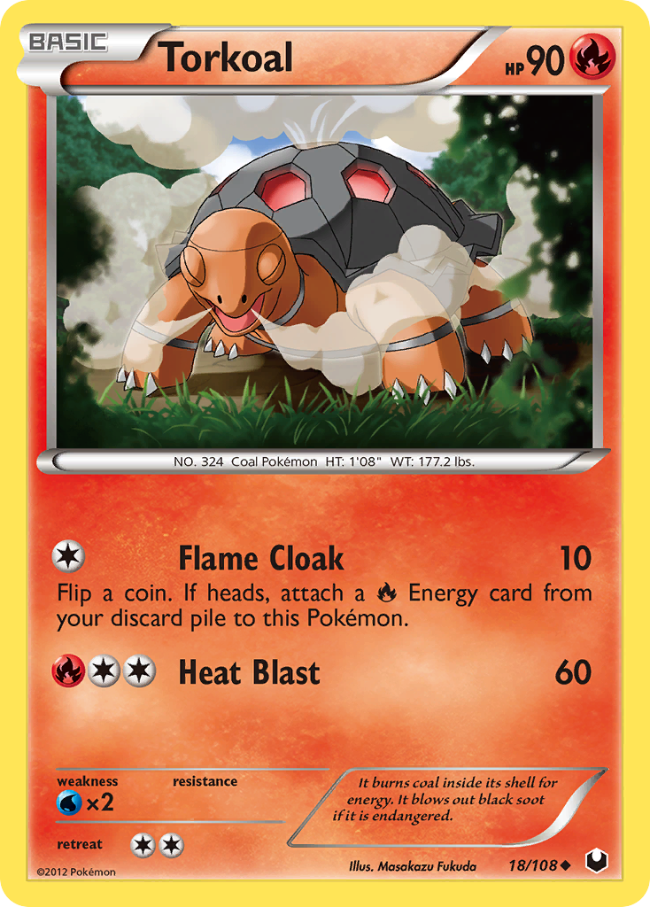 Torkoal – Dark Explorers 18/108 Pokémon card