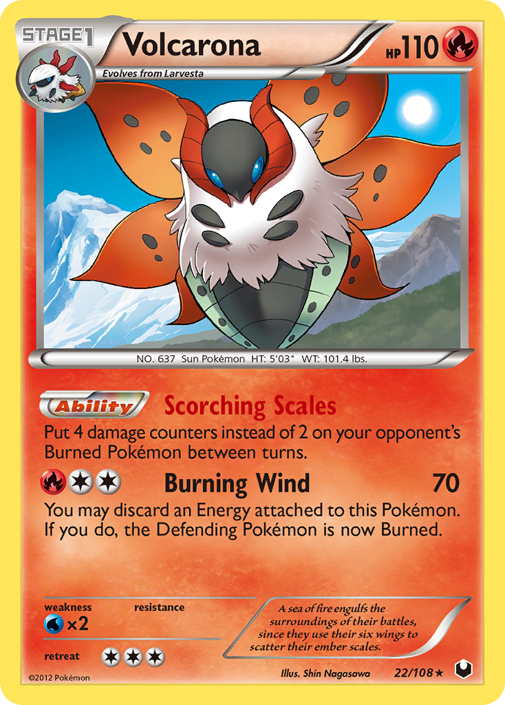 Volcarona – Dark Explorers 22/108 Pokémon card