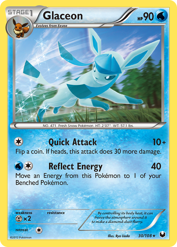Glaceon – Dark Explorers 30/108 Pokémon card
