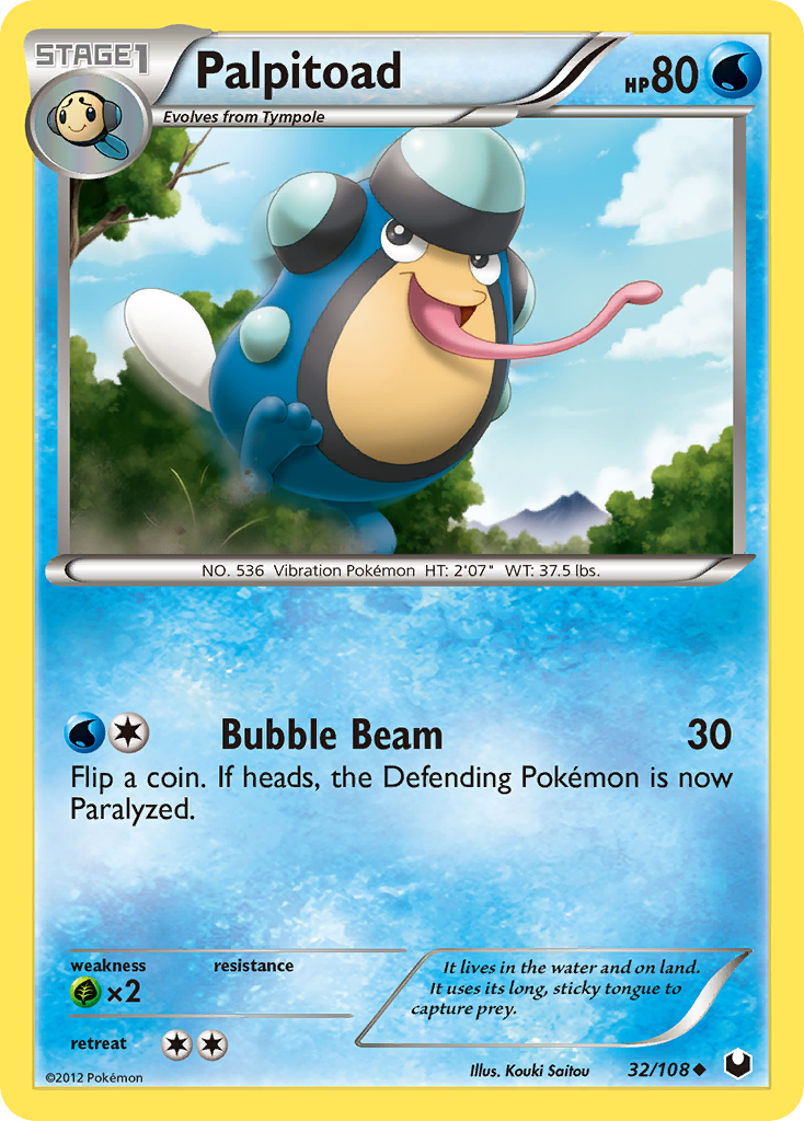 Palpitoad – Dark Explorers 32/108 Pokémon card
