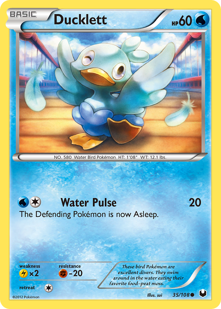 Ducklett – Dark Explorers 35/108 Pokémon card