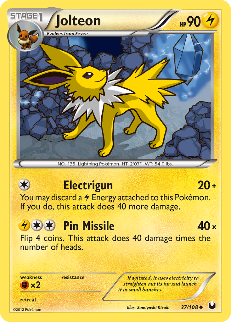 Jolteon – Dark Explorers 37/108 Pokémon card