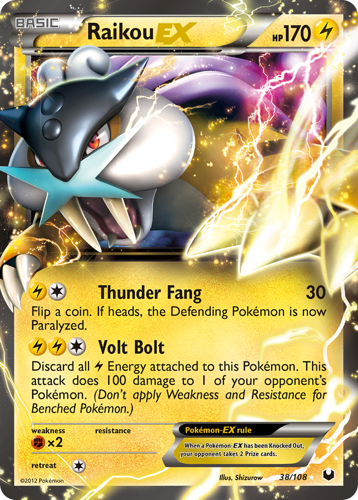 Raikou-EX – Dark Explorers 38/108 Pokémon card