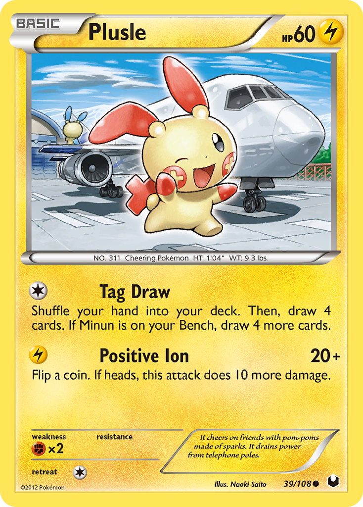 Plusle – Dark Explorers 39/108 Pokémon card