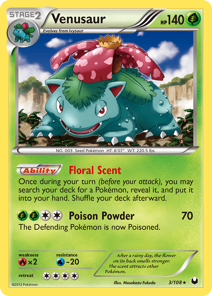Venusaur – Dark Explorers 3/108 Pokémon card