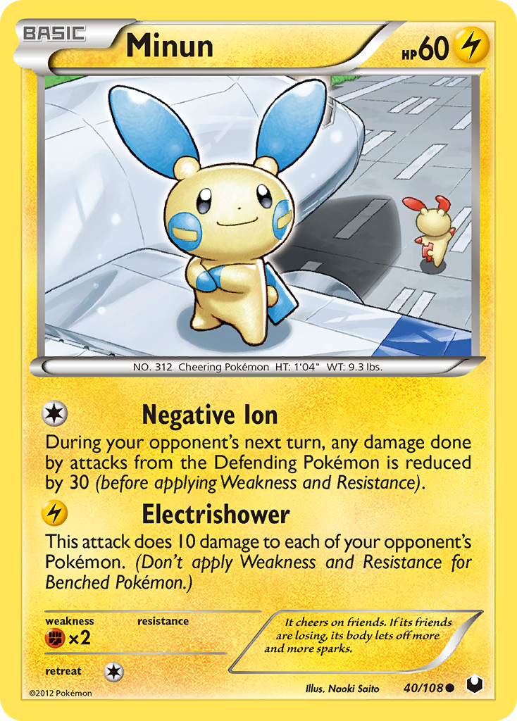 Minun – Dark Explorers 40/108 Pokémon card