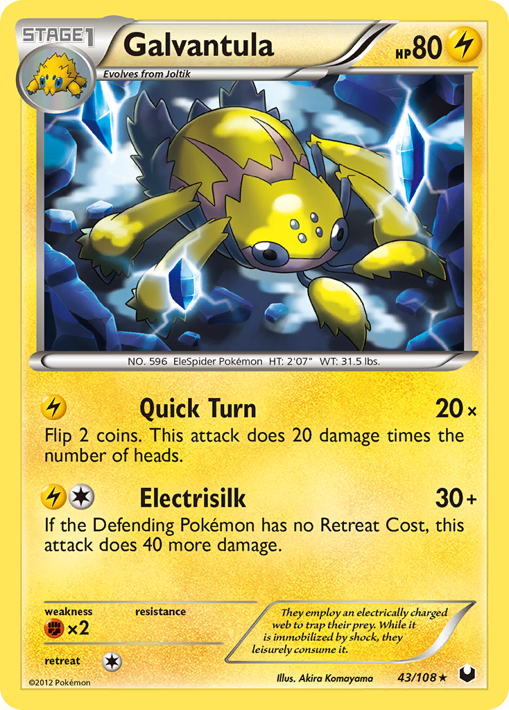Galvantula – Dark Explorers 43/108 Pokémon card