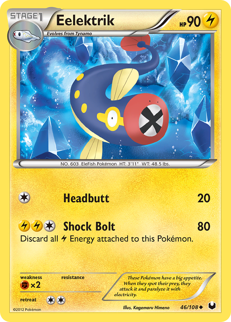 Eelektrik – Dark Explorers 46/108 Pokémon card