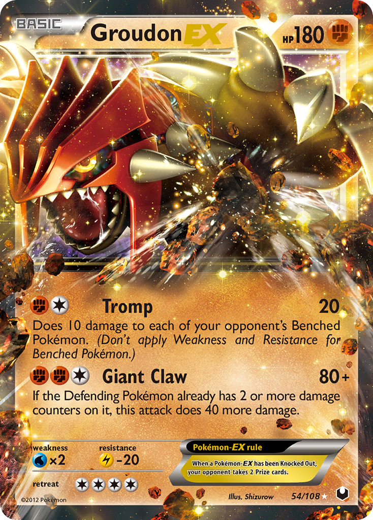 Groudon-EX – Dark Explorers 54/108 Pokémon card