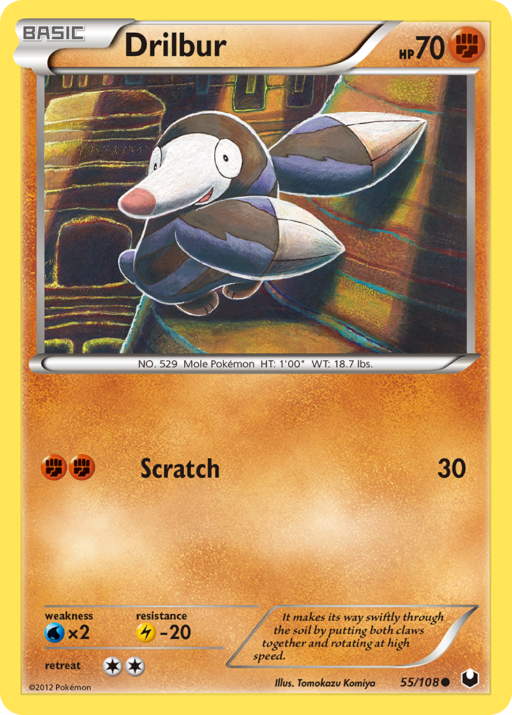 Drilbur – Dark Explorers 55/108 Pokémon card