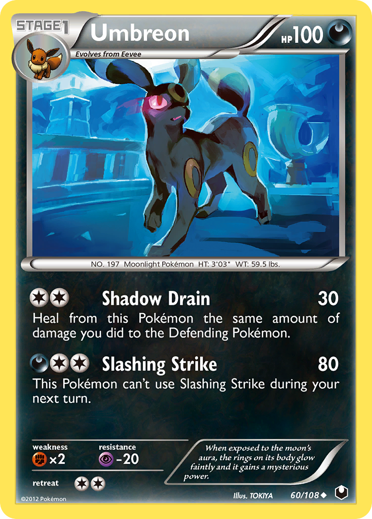 Umbreon – Dark Explorers 60/108 Pokémon card