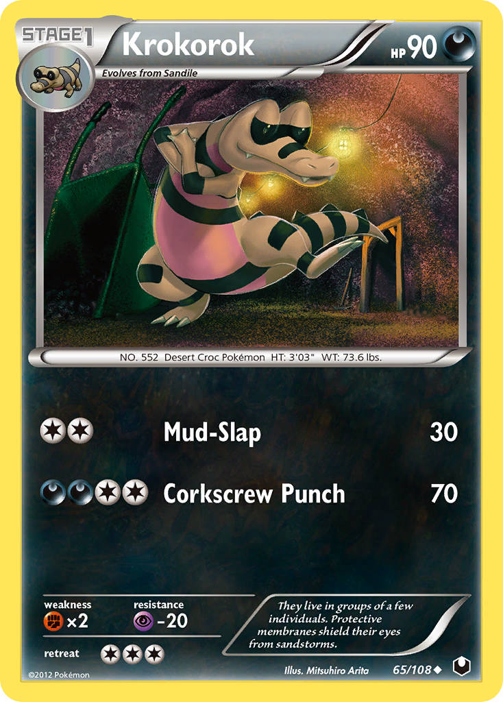 Krokorok – Dark Explorers 65/108 Pokémon card