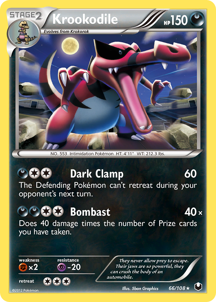 Krookodile – Dark Explorers 66/108 Pokémon card