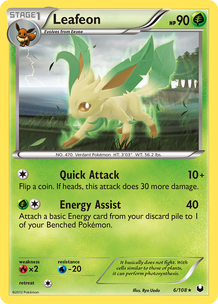 Leafeon – Dark Explorers 6/108 Pokémon card