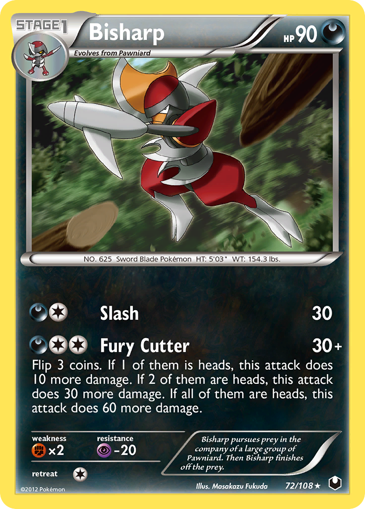 Bisharp – Dark Explorers 72/108 Pokémon card