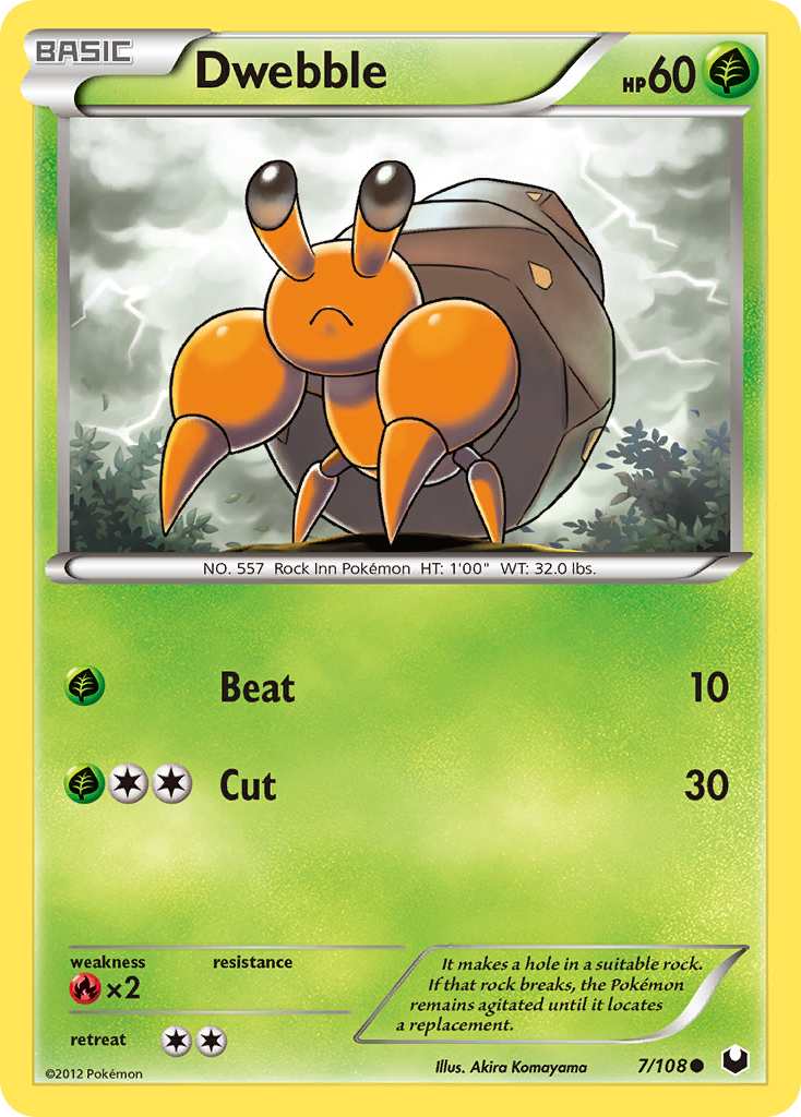 Dwebble – Dark Explorers 7/108 Pokémon card
