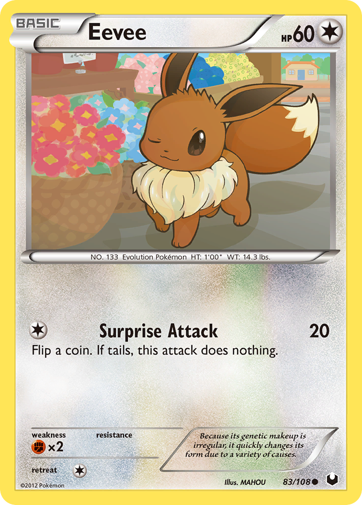 Eevee – Dark Explorers 83/108 Pokémon card