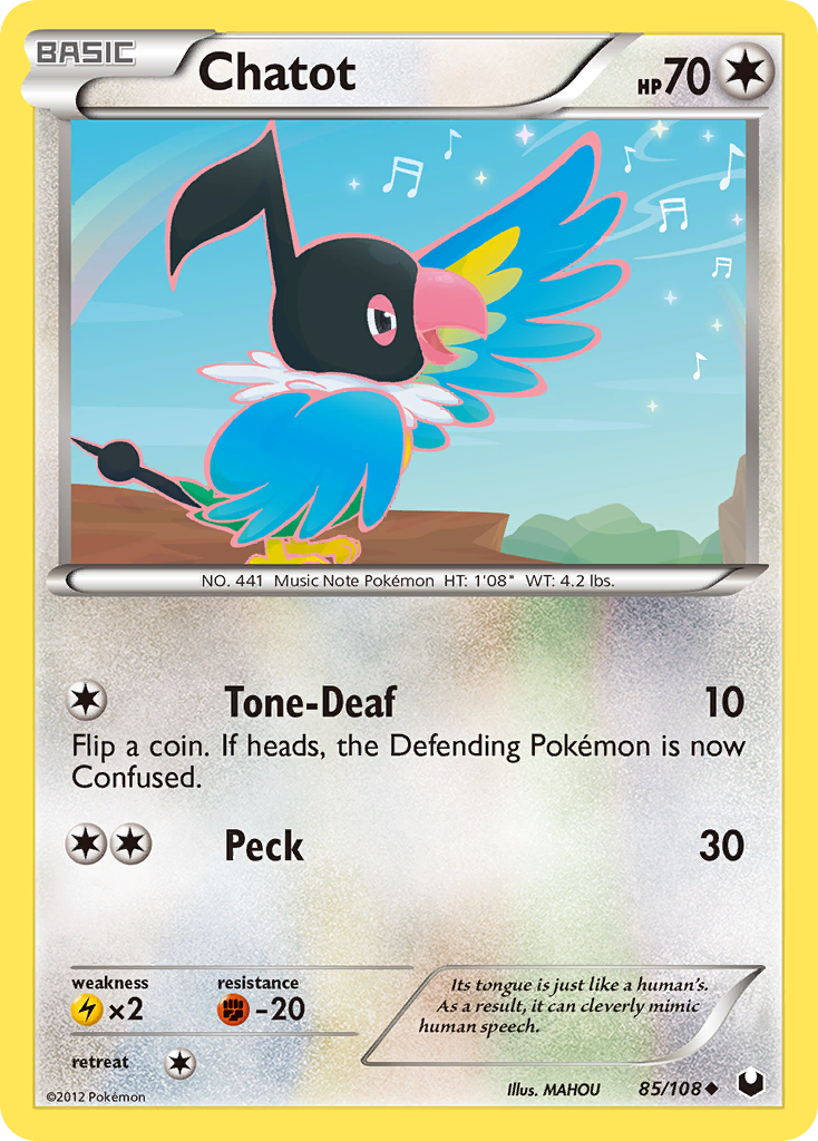 Chatot – Dark Explorers 85/108 Pokémon card