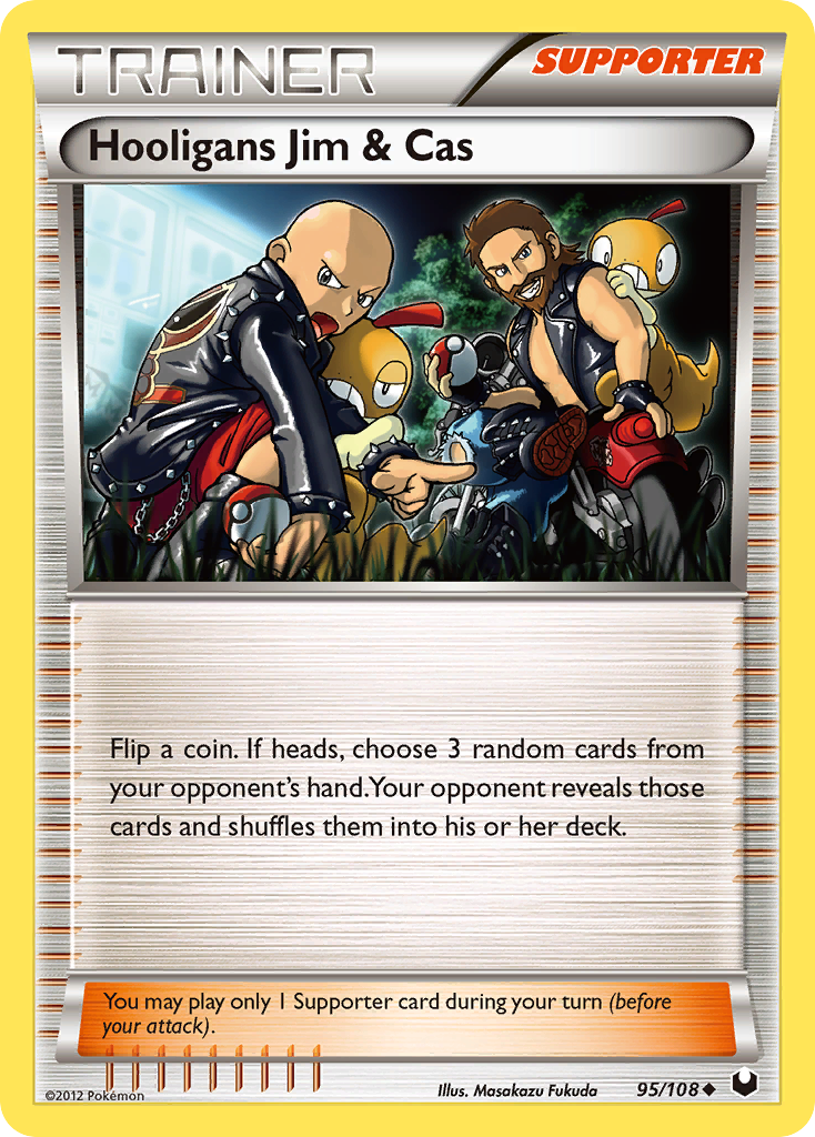 Hooligans Jim & Cas – Dark Explorers 95/108 Pokémon card