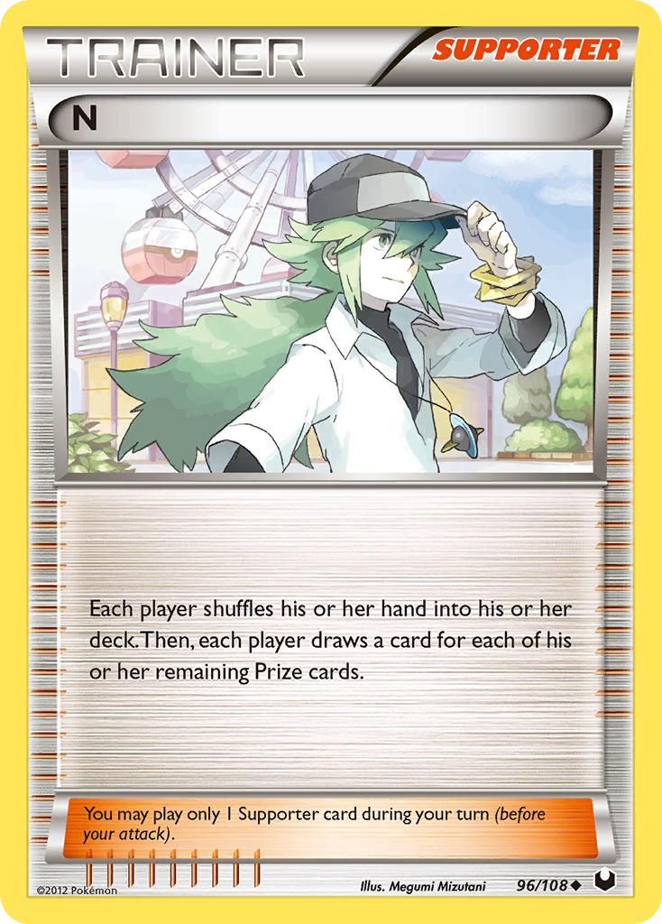 N – Dark Explorers 96/108 Pokémon card