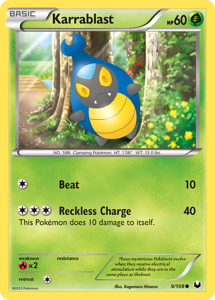 Karrablast – Dark Explorers 9/108 Pokémon card