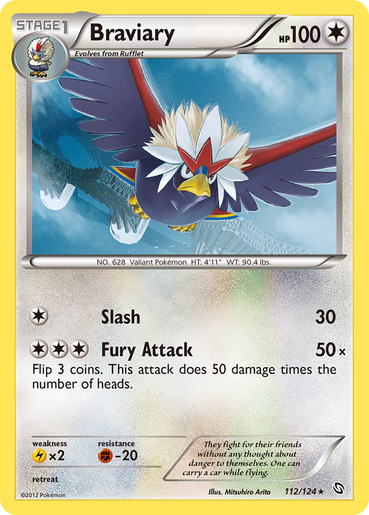 Braviary – Dragons Exalted 112/124 Pokémon card