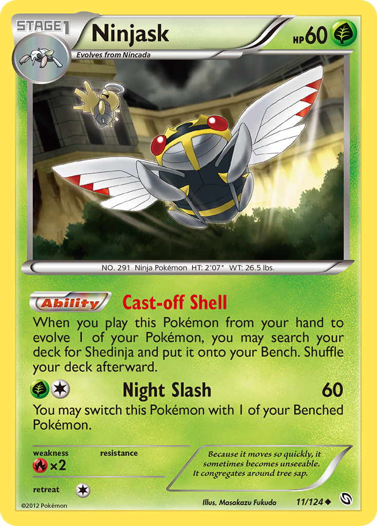 Ninjask – Dragons Exalted 11/124 Pokémon card