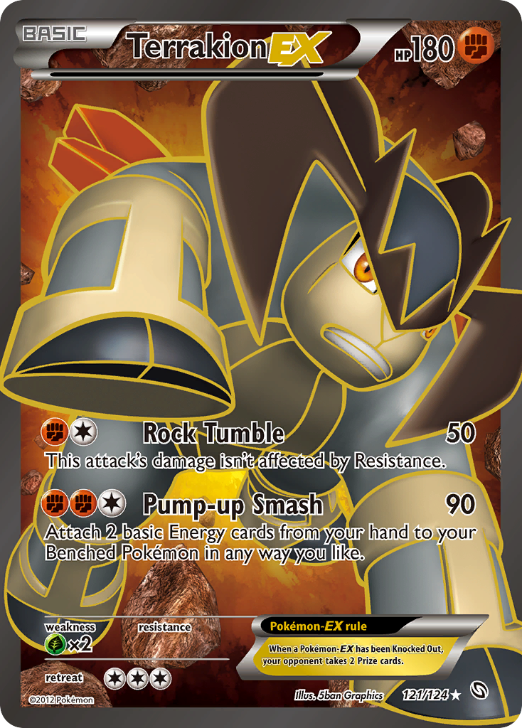 Terrakion-EX – Dragons Exalted 121/124 Pokémon card