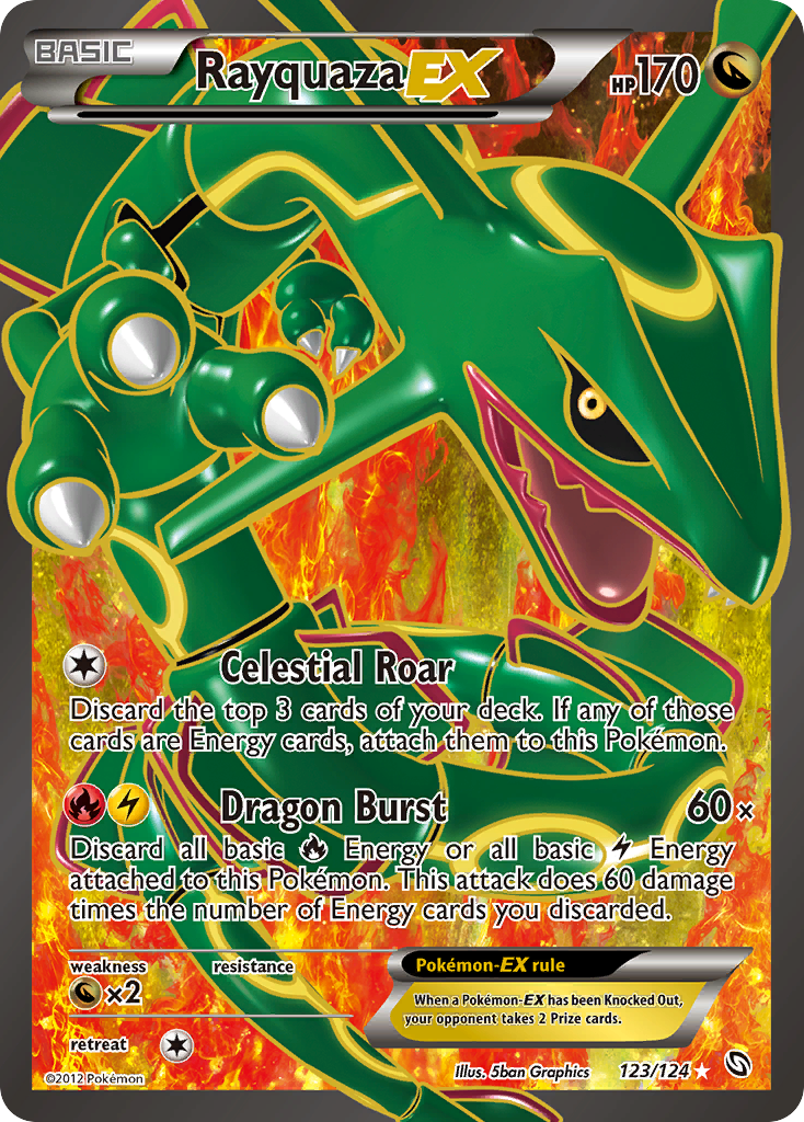Rayquaza-EX – Dragons Exalted 123/124 Pokémon card