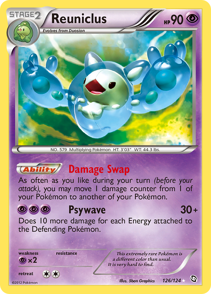 Reuniclus – Dragons Exalted 126/124 Pokémon card
