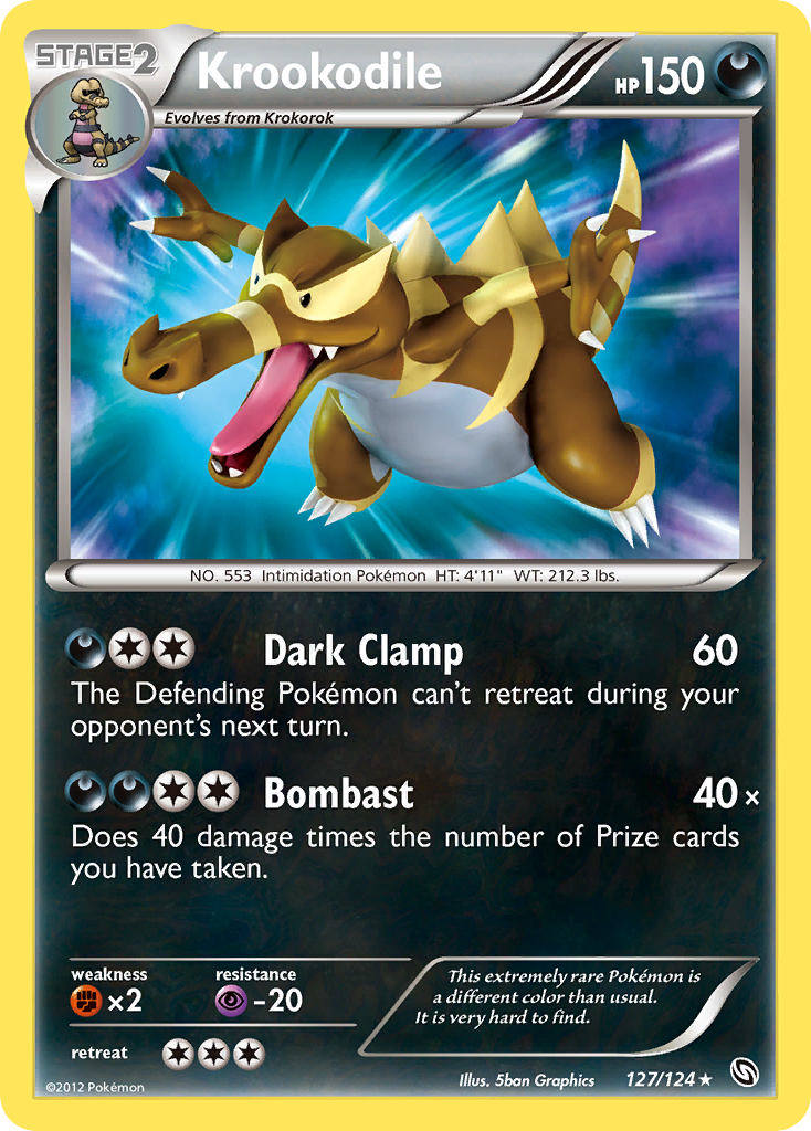 Krookodile – Dragons Exalted 127/124 Pokémon card